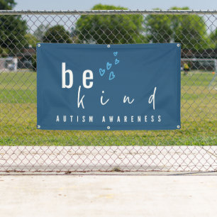 Autismus-Bewusstsein sei nett blaue Herzen modern Banner