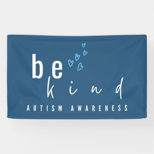 Autismus-Bewusstsein sei nett blaue Herzen modern Banner