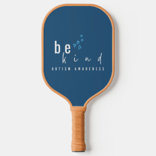 Autismus-Bewusstsein sei nett blaue Herzen modern Pickleball Schläger