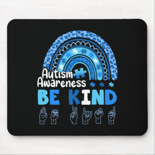 Autismus-Bewusstsein Sei nett Gebärdensprache Mousepad