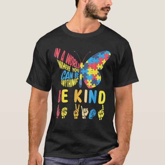 Autismus Bewusstsein sein sein Kind Rätsel Gebärde T-Shirt (Vorderseite)