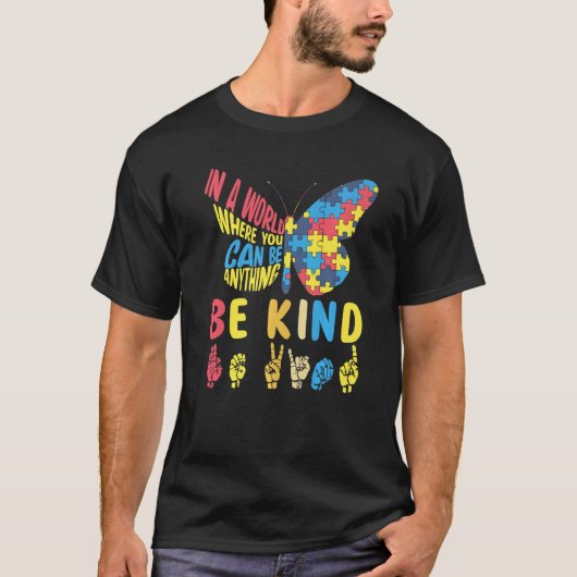 Autismus Bewusstsein sein sein Kind Rätsel Gebärde T-Shirt (Vorderseite)