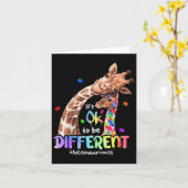 Autismus Bewusstsein sein sein, sein Ok zu sein, a Karte (Gelbe Blume)