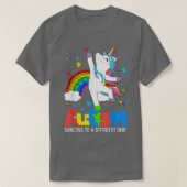 Autismus Bewusstsein Shirt Dabbing Einhorn Tanz Pu (Design vorne)