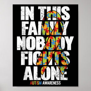 Autismus Bewusstsein Shirt Familienunterstützung M Poster