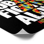 Autismus Bewusstsein Shirt Familienunterstützung M Poster (Ecke)