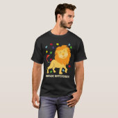Autismus Bewusstsein Shirt Niedlich Lion Puzzle Pi (Vorne ganz)