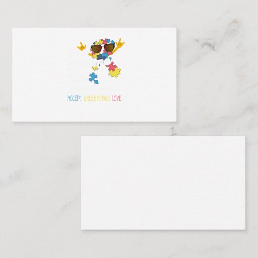 Autismus Bewusstsein Shirts Autismus Shirts für Ph Visitenkarte (Vorne/Hinten)