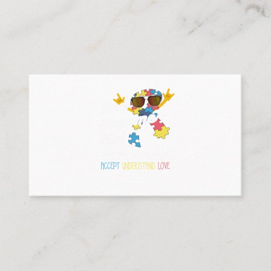 Autismus Bewusstsein Shirts Autismus Shirts für Ph Visitenkarte (Vorderseite)