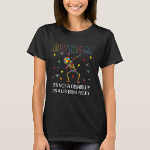 Autismus-Bewusstsein - Skelett Dabbing Autistische T-Shirt