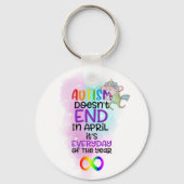 Autismus Bewusstsein Slogan April - Neurovielfalt Schlüsselanhänger (Vorderseite)