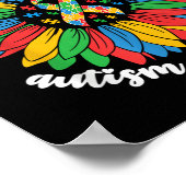 Autismus Bewusstsein Sonnenblume für Männer Frauen Poster (Ecke)