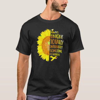 Autismus Bewusstsein Sonnenblume immer einzigartig T-Shirt