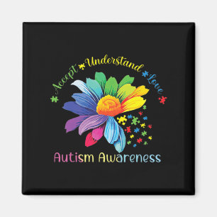 Autismus Bewusstsein Sonnenblumen Akzeptanz verste Magnet