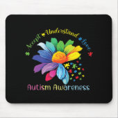 Autismus Bewusstsein Sonnenblumen Akzeptanz verste Mousepad (Vorne)