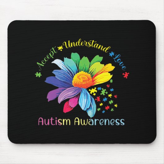 Autismus Bewusstsein Sonnenblumen Akzeptanz verste Mousepad (Vorne)