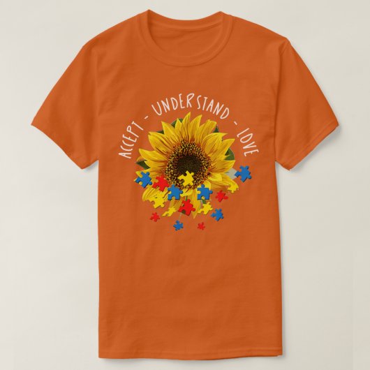 Autismus Bewusstsein Sonnenblumen Lover Geschenk T-Shirt (Design vorne)