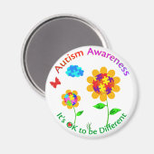 Autismus Bewusstsein Sonnenblumen Magnet (Vorderseite/Rückseite)