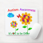 Autismus Bewusstsein Sonnenblumen Mousepad (Mit Mouse)