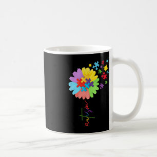 Autismus Bewusstsein Sonnenblumen Puzzle Stückchen Kaffeetasse