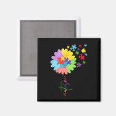 Autismus Bewusstsein Sonnenblumen Puzzle Stückchen Magnet (Vorderseite/Rückseite)