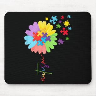 Autismus Bewusstsein Sonnenblumen Puzzle Stückchen Mousepad