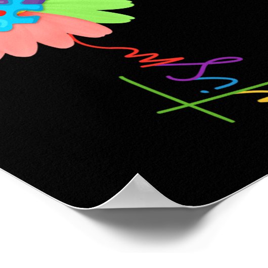 Autismus Bewusstsein Sonnenblumen Puzzle Stückchen Poster (Ecke)