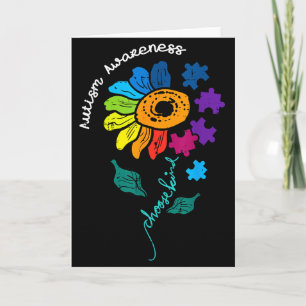 Autismus-Bewusstsein Sonnenblumen-Puzzle Wähle Fre Karte