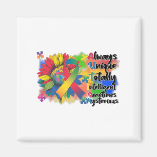 Autismus Bewusstsein Sonnenblumen Shirt Autismus i Magnet