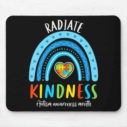 Autismus Bewusstsein Special Ed Teacher Radiate Ki Mousepad (Vorne)