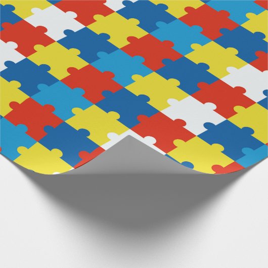 Autismus Bewusstsein Spectrum Jigsaw Puzzle Stücke Geschenkpapier (Ecke)