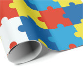 Autismus Bewusstsein Spectrum Jigsaw Puzzle Stücke Geschenkpapier (Rolleneckpunkt)