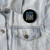 Autismus Bewusstsein Spectrum Pinselstrich Puzzle Button (Beispiel)