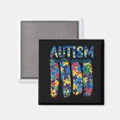 Autismus Bewusstsein Spectrum Pinselstrich Puzzle Magnet (Vorderseite/Rückseite)