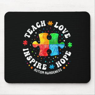 Autismus Bewusstsein Sped Teacher Lehrer Liebe Hop Mousepad