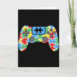 Autismus-Bewusstsein Spielcontroller-Shirt Autisti Karte
