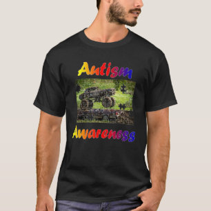 Autismus-Bewusstsein Spricht Monster Truck Jam Puz T-Shirt