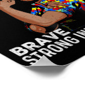 Autismus Bewusstsein starke Mama nach Mutter Schwa Poster (Ecke)