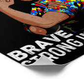 Autismus Bewusstsein starke Mama nach Mutter Schwa Poster (Ecke)