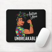 Autismus-Bewusstsein Starke Mutter Afro Mutter Sch Mousepad (Mit Mouse)