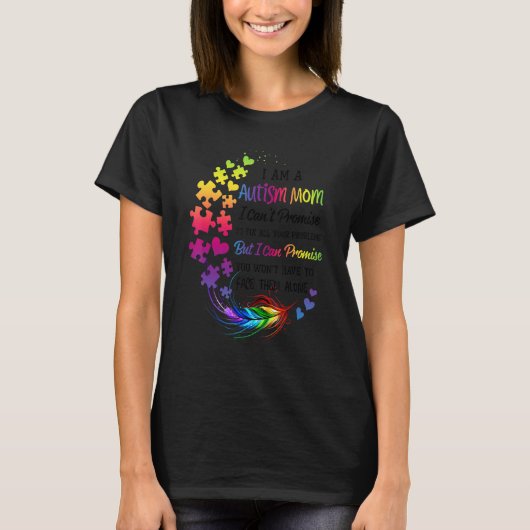 Autismus-Bewusstsein Starke Mutter Afro Mutter T-Shirt (Vorderseite)