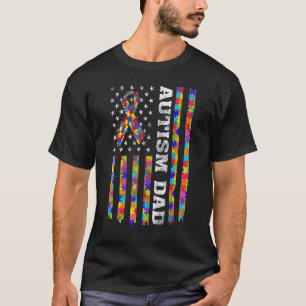 Autismus-Bewusstsein Stolz Autism Vater Vintage US T-Shirt