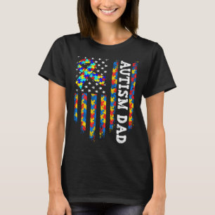 Autismus-Bewusstsein Stolz Autism Vater Vintage US T-Shirt