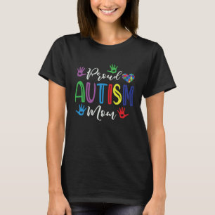 Autismus-Bewusstsein Stolz Autismus-Mutter Unterst T-Shirt