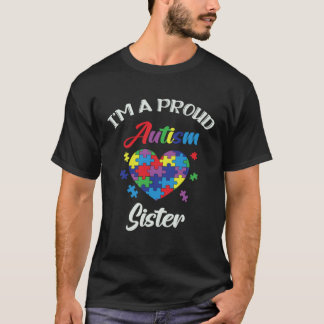 Autismus-Bewusstsein Stolz Autismus-Schwester Unte T-Shirt