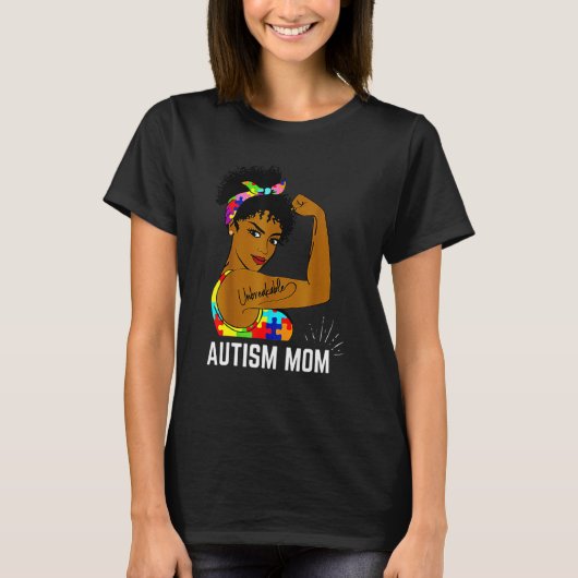 Autismus Bewusstsein Stro Ng Mama nach der Mutter T-Shirt (Vorderseite)
