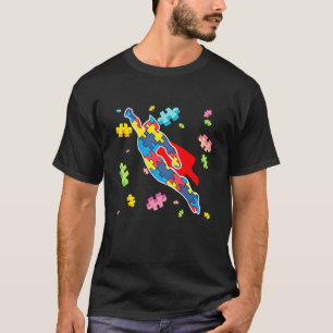 Autismus-Bewusstsein Super-Held-Puzzleteil T-Shirt