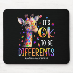Autismus-Bewusstsein Süße Giraffe Es ist okay, and Mousepad