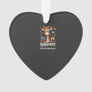 Autismus-Bewusstsein Süße Giraffe Tier Es ist okay Ornament