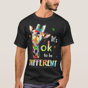 Autismus-Bewusstsein Süße Giraffe Tier Es ist okay T-Shirt